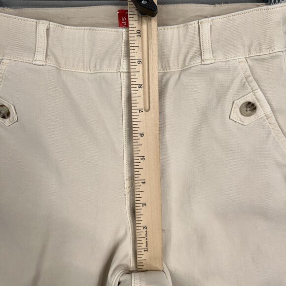 Spanx Pants Womens Small Cream High Rise Perfect Straight Wide Minimal Career - Picture 14 of 16